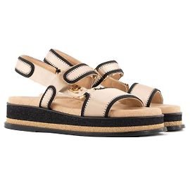 Sandalias de plataforma Chanel Beige y Black