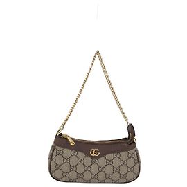 Mini borsa Ophidia Gucci in tela GG Supreme Beige/Ebony