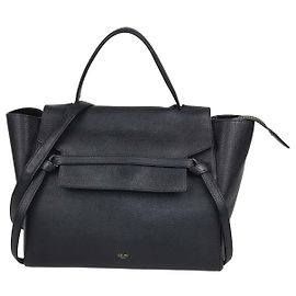 Céline Celine Belt Mini Handtasche aus schwarzem Leder