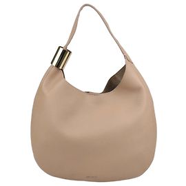 Borsa hobo Stevie in pelle beige Jimmy Choo