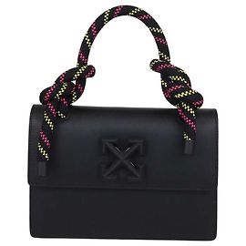 Off White Off-White Gummy Jitney 1.4 Handtasche aus schwarzem Leder