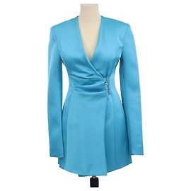 Vestido mini Jacqueline The Attico Capri Blue de poliéster