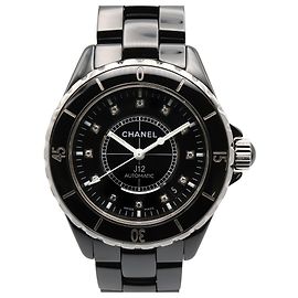 Chanel J12 12-Diamond Black Ceramic Wristwatch