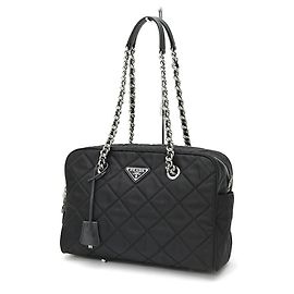 Prada gesteppte Boston-Tasche mit Schulterkette