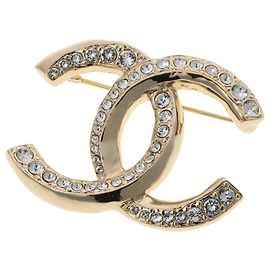 Chanel Coco Mark Brosche aus goldfarbenem Metall