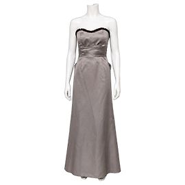 Vera Wang trägerloses Abendkleid in Silber