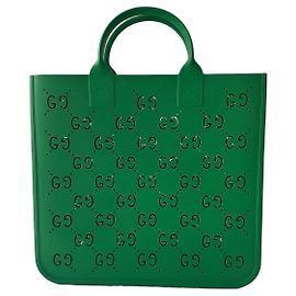 Gucci Children’s GG Rubber Tote Bag – Vert