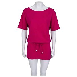 Abito in cotone rosa con coulisse Hermès Sz.40 usato