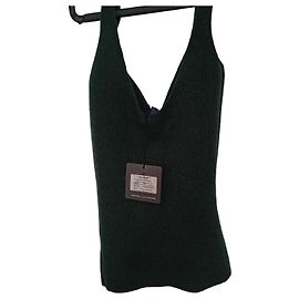 Autre Marque Top em cashmere verde escuro