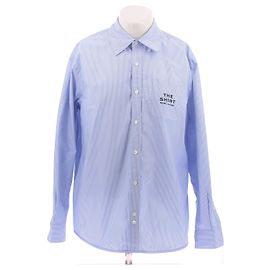 Marc Jacobs Blue Striped Cotton Shirt XL