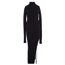 Ann Demeulemeester Maxikleid aus Wolle Schwarz