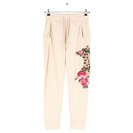 Pantalones de jogging Blumarine de algodón beige