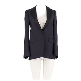 Blazer de lana Bottega Veneta azul marino