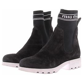 Miu Miu Botas de camurça azul marinho