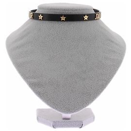 Christian Dior Choker J'Adior nera con dettagli dorati