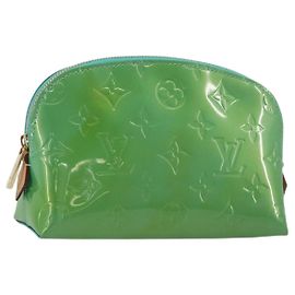 LOUIS VUITTON Monogram Vernis Pochette Cosmetic PM Blue M91747