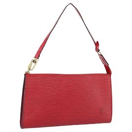 LOUIS VUITTON Epi Pochette Accessoires Pouch Red M52947 LV