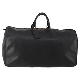 LOUIS VUITTON Epi Keepall 60 Boston Bag Noir M42942 LV