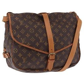 LOUIS VUITTON Monogram Saumur 35 Shoulder Bag M42254 LV