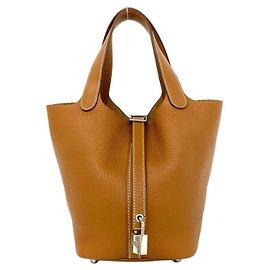 Hermès Hermes Picotin Lock PM Mini Tote Bag aus Leder