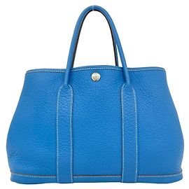Hermès Borsa HERMES Garden Party TPM Buffle Blue Jean