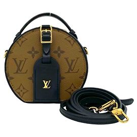 Borsa a spalla Louis Vuitton Mini Boite Chapeau Monogram Reverse in pelle
