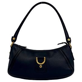 Mini borsa a mano in pelle GUCCI Abbey con dettagli metallici incisi con logo