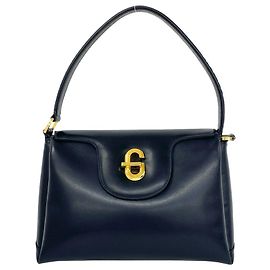 Borsa a mano Gucci Vintage in pelle blu navy