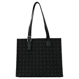Loewe Buckle Horizontal Tragetasche aus Canvas mit Anagram-Muster und Leder