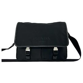 Borsa a tracolla Prada in nylon Tessuto e pelle Saffiano con logo triangolare