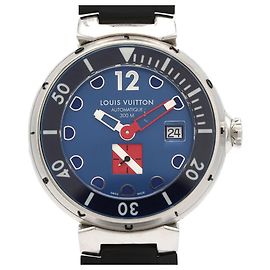 Louis Vuitton Tambour Diving Blue Q103F Automatik-Uhr