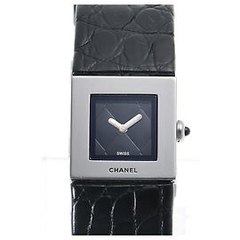 Relógio de Quartzo Chanel Matelassé H0116 Preto