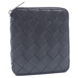 Portafoglio bi-fold Intrecciato Bottega Veneta in nero