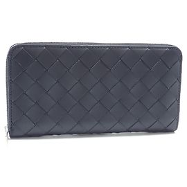 Bottega Veneta Black Intrecciato Long Wallet