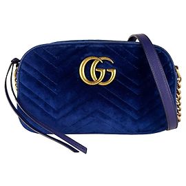 Borsa a tracolla Gucci GG Marmont in velluto