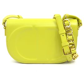 Christian Dior Schultertasche aus gelbem Leder