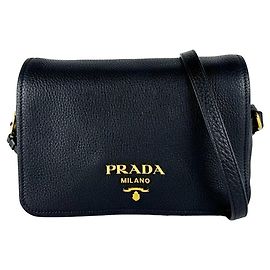 Borsa a tracolla Prada in pelle nera