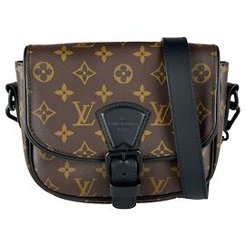 Borsa a tracolla Louis Vuitton Monogram Macassar Montsouris Messenger PM