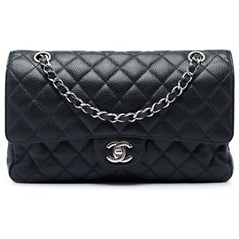 Chanel Black Medium Classic Caviar Double Flap