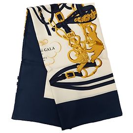 Hermès Blue Brides de Gala Seidentuch 90