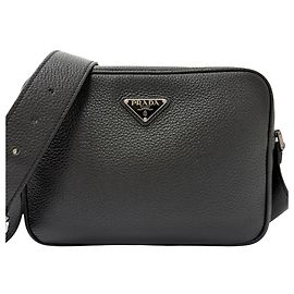 Borsa Camera Prada in Vitello Daino Nera