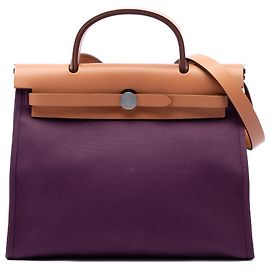 Hermès Purple Toile Verso Herbag Zip 31