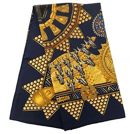 Hermès Blue L Or Des Chefs Seidentuch 90