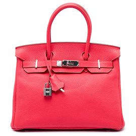 Hermès Red Clemence Birkin Retourne 30
