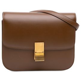 Céline Celine Brown Medium Calfskin Classic Box
