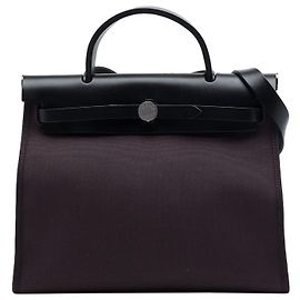 Hermès Purple Toile Herbag Zip 31