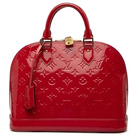 Louis Vuitton Red Monogram Vernis Alma PM