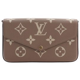 Louis Vuitton Beige Bicolor Monogram Empreinte Pochette Felicie