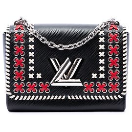 Louis Vuitton Black Epi Tricolor Embroidered Twist MM