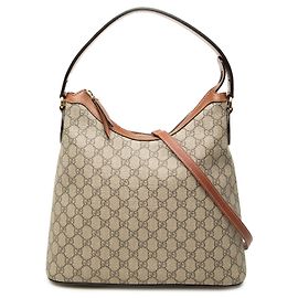Gucci Beige GG Supreme Linea A Satchel Tasche